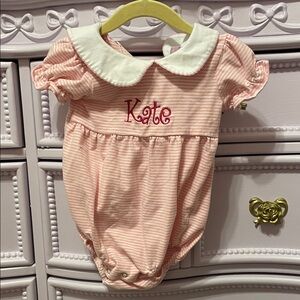 Pink Striped Kids One Piece